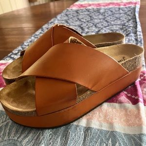 Free People Sidelines Flatform Sandal Sz 39